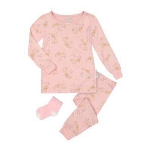 Max & Olivia Pajama T Shirt, Pants and Matching Socks, 3 Piece Set